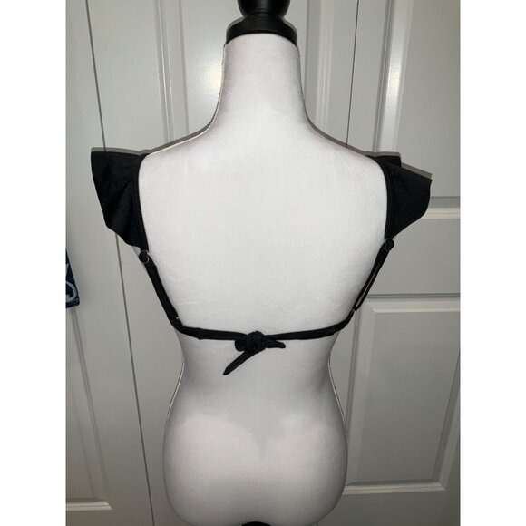 Sophie & Trey Black Padded Ruffle Bikini Top NEW size SMALL - Picture 4 of 6